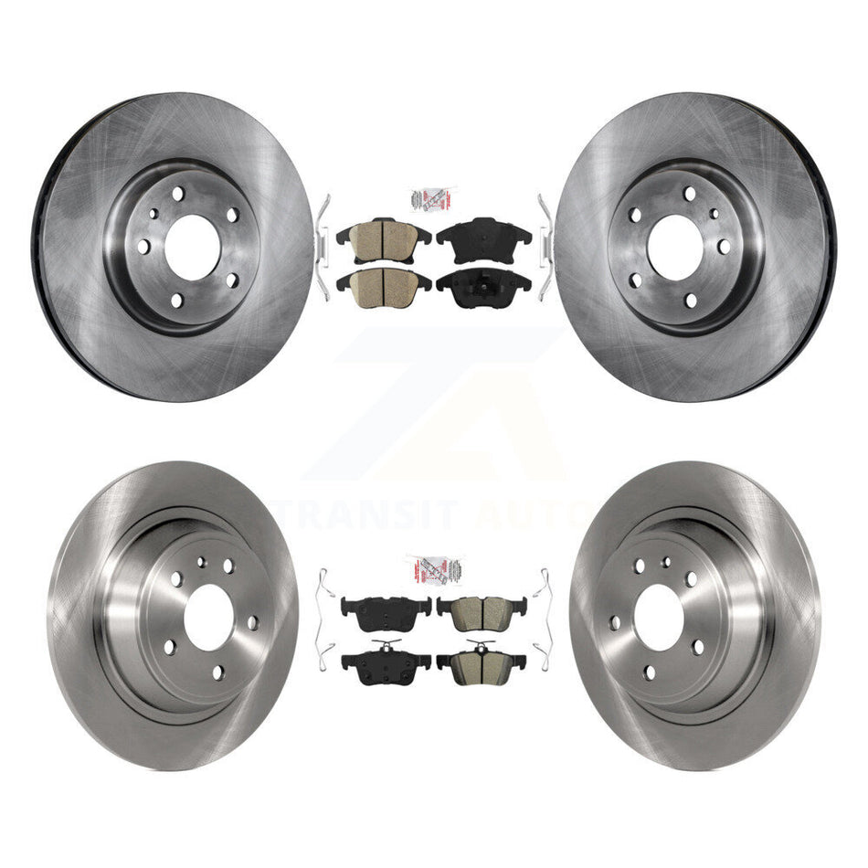 Front Ceramic Rear Semi-Metallic Pad And Disc Brake Rotor Kit For Ford Fusion Lincoln MKZ K8A-101569