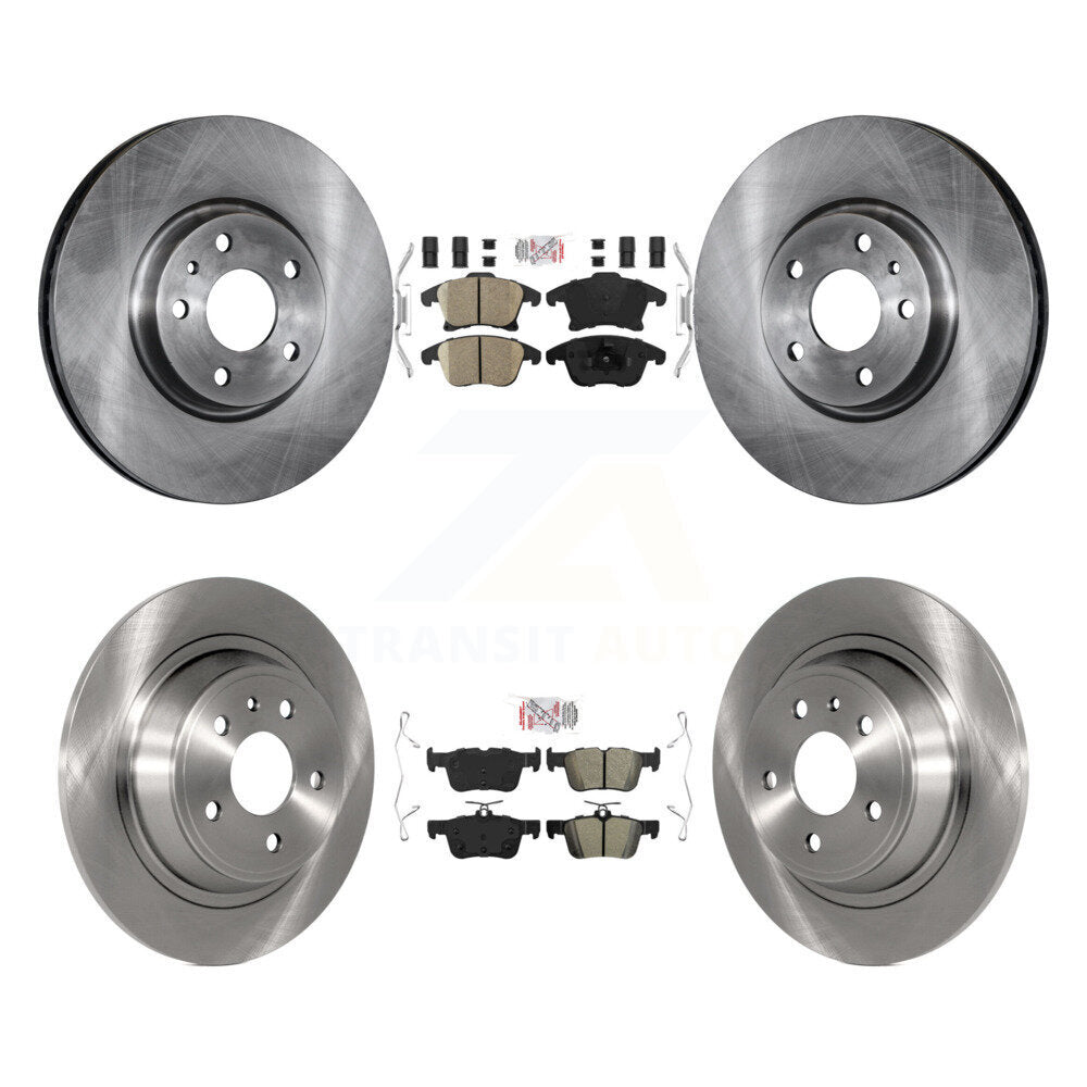 Front Ceramic Rear Semi-Metallic Pad And Disc Brake Rotor Kit For Ford Fusion Lincoln MKZ K8A-101571