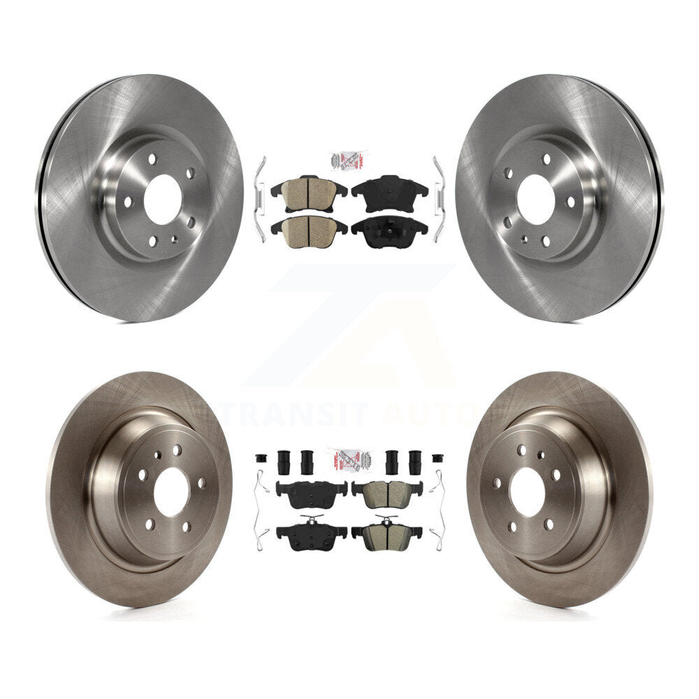 Front Ceramic Rear Semi-Metallic Pad And Disc Brake Rotor Kit For Ford Fusion Lincoln MKZ K8A-101574