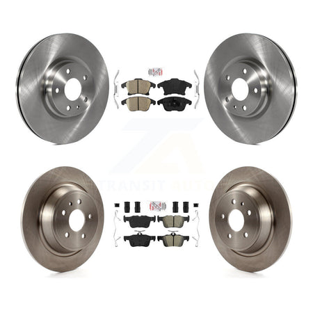Front Ceramic Rear Semi-Metallic Pad And Disc Brake Rotor Kit For Ford Fusion Lincoln MKZ K8A-101574