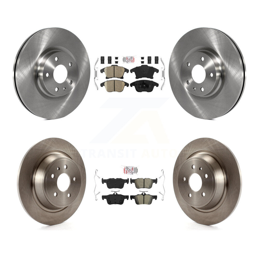 Front Ceramic Rear Semi-Metallic Pad And Disc Brake Rotor Kit For Ford Fusion Lincoln MKZ K8A-101575