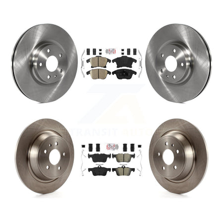 Front Ceramic Rear Semi-Metallic Pad And Disc Brake Rotor Kit For Ford Fusion Lincoln MKZ K8A-101576