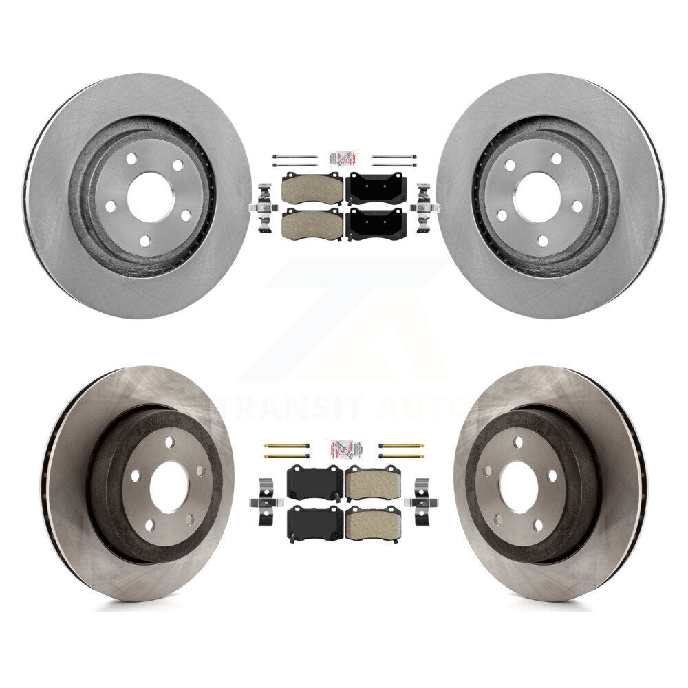 Front Rear Semi-Metallic Pad Disc Brake Rotors Kit For 2006-2010 Jeep Grand Cherokee SRT8 K8A-101587