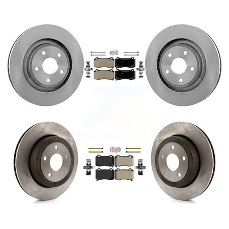 Front Rear Semi-Metallic Pad Disc Brake Rotors Kit For 2006-2010 Jeep Grand Cherokee SRT8 K8A-101587