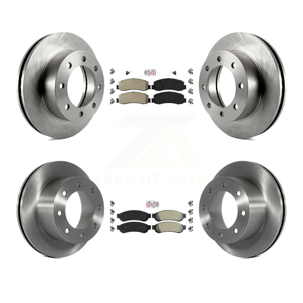 Front Rear Semi-Metallic Pad And Disc Brake Rotor Kit For Ford F-250 Super Duty F-350 4WD K8A-101590