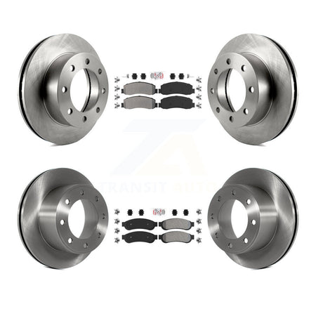 Front Rear Semi-Metallic Pad And Disc Brake Rotor Kit For Ford F-250 Super Duty F-350 4WD K8A-101593