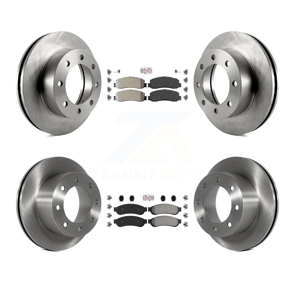 Front Rear Semi-Metallic Pad And Disc Brake Rotor Kit For Ford F-350 Super Duty F-250 4WD K8A-101603