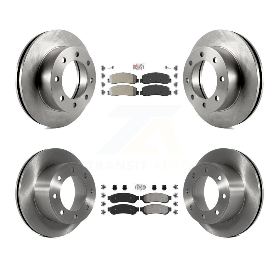 Front Rear Semi-Metallic Pad And Disc Brake Rotor Kit For Ford F-350 Super Duty F-250 4WD K8A-101603