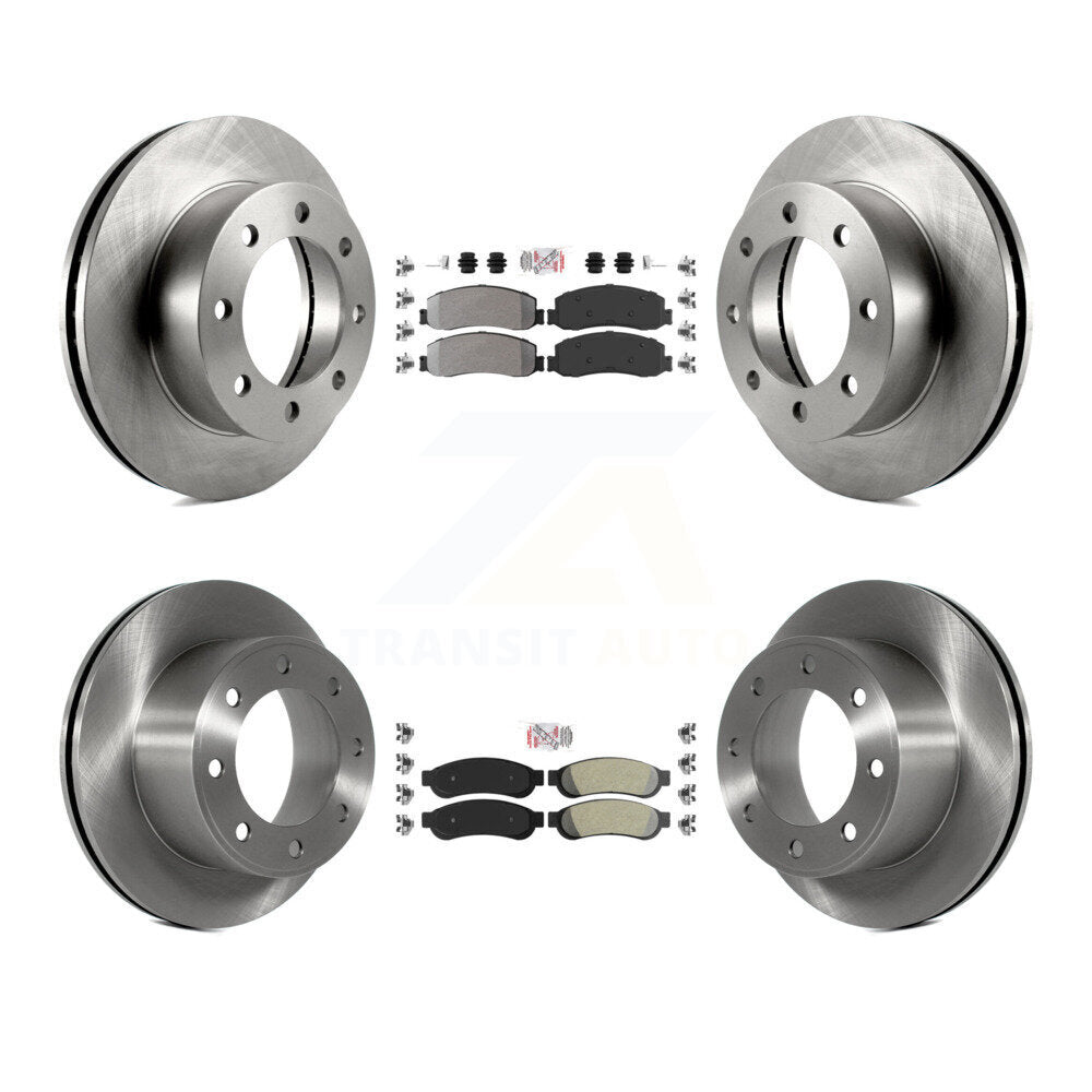 Front Rear Semi-Metallic Pad And Disc Brake Rotor Kit For Ford F-350 Super Duty F-250 4WD K8A-101604