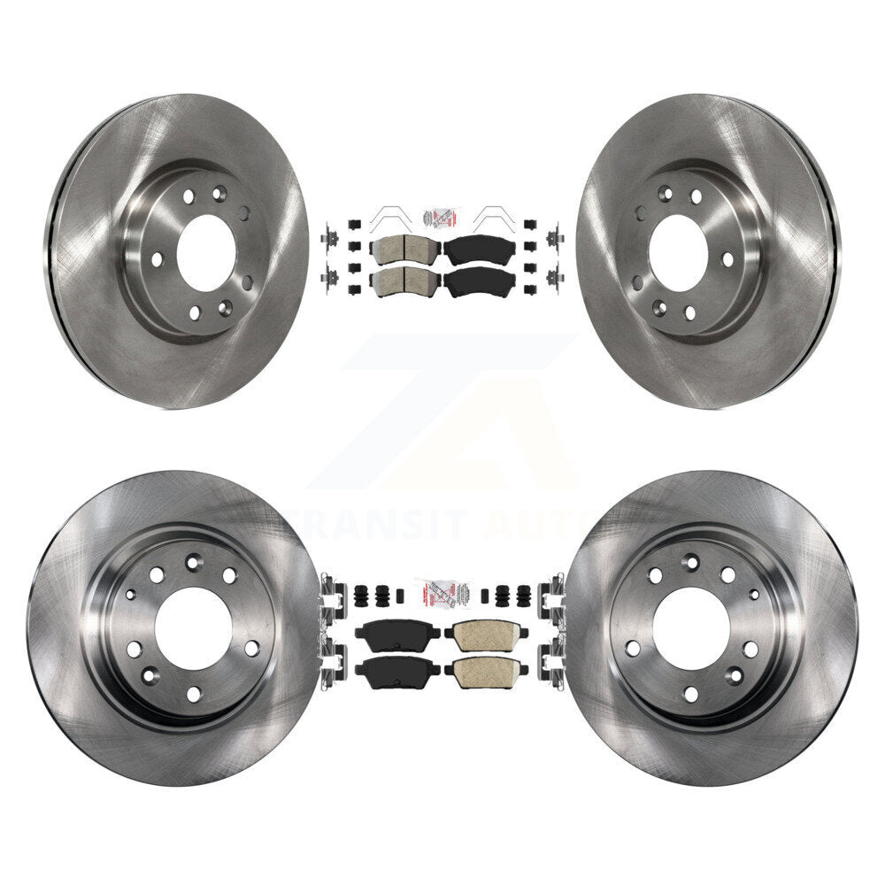 Front Semi-Metallic Rear Ceramic Pad Brake Rotors Kit For Ford Fusion Mazda 6 Lincoln MKZ K8A-101615
