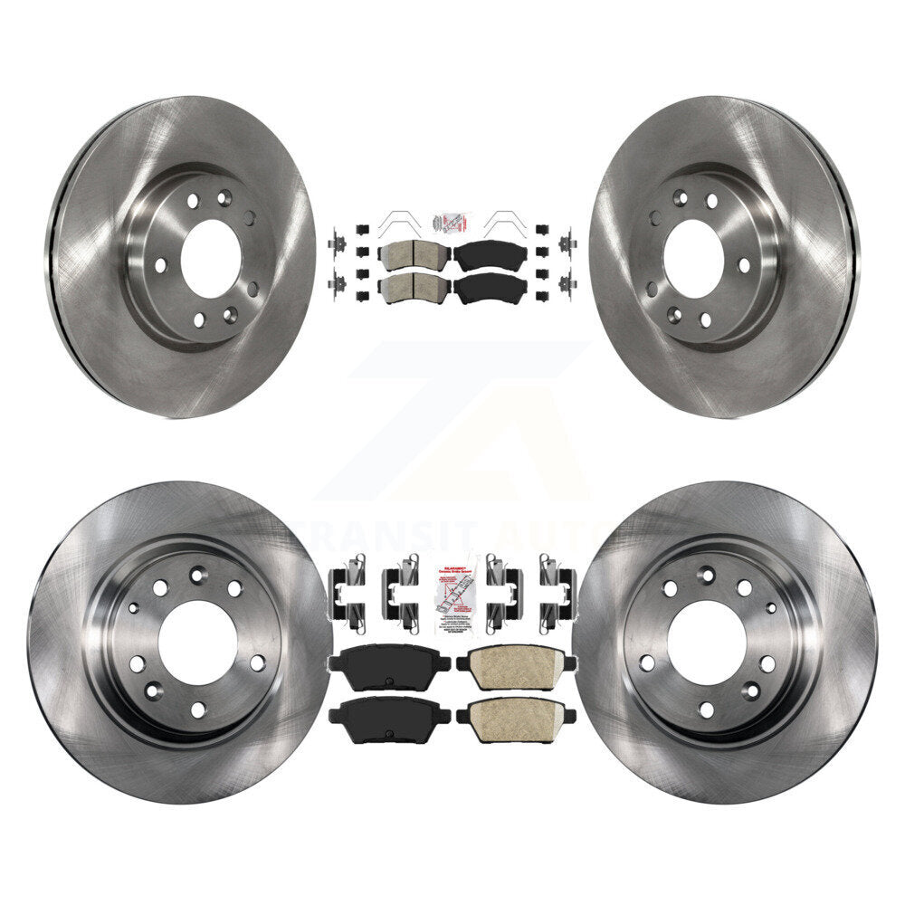 Front Semi-Metallic Rear Ceramic Pad Brake Rotors Kit For Ford Fusion Mazda 6 Lincoln MKZ K8A-101616