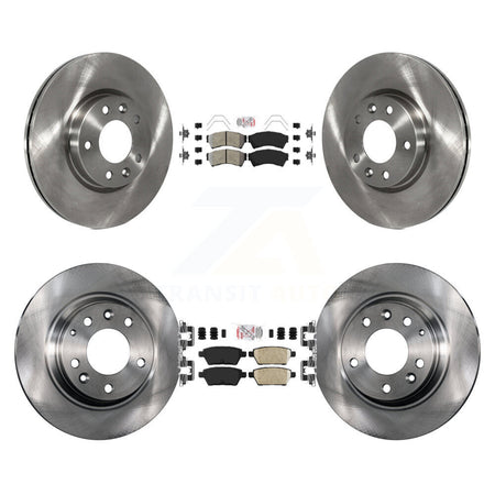 Front Semi-Metallic Rear Ceramic Pad Brake Rotors Kit For Ford Fusion Mazda 6 Lincoln MKZ K8A-101617