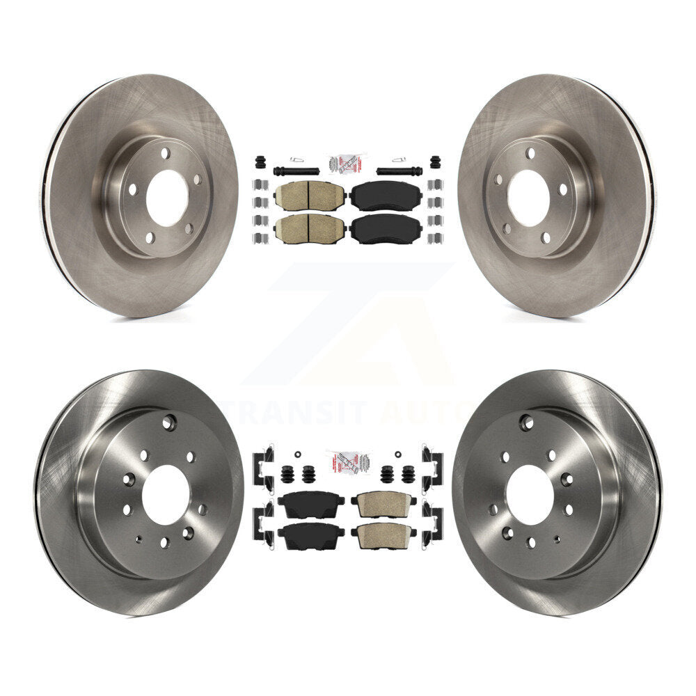 Front Rear Ceramic Pads And Disc Brake Rotors Kit For Ford Edge Lincoln MKX K8A-101625