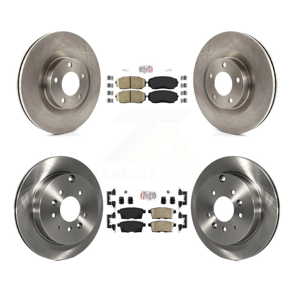 Front Rear Ceramic Pads And Disc Brake Rotors Kit For Ford Edge Lincoln MKX K8A-101627