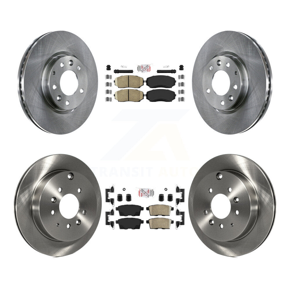 Front Rear Ceramic Pads And Disc Brake Rotors Kit For Mazda CX-7 Ford Edge Lincoln MKX K8A-101629