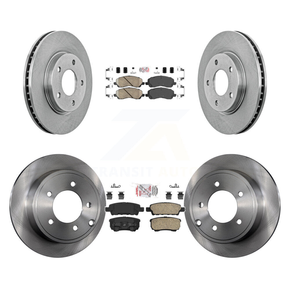 Front Rear Ceramic Pads And Disc Brake Rotors Kit For Mitsubishi Lancer Dodge Caliber K8A-101645