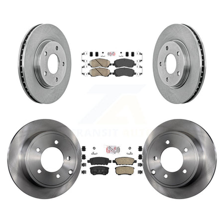 Front Rear Ceramic Pads And Disc Brake Rotors Kit For Mitsubishi Lancer Dodge Caliber K8A-101646