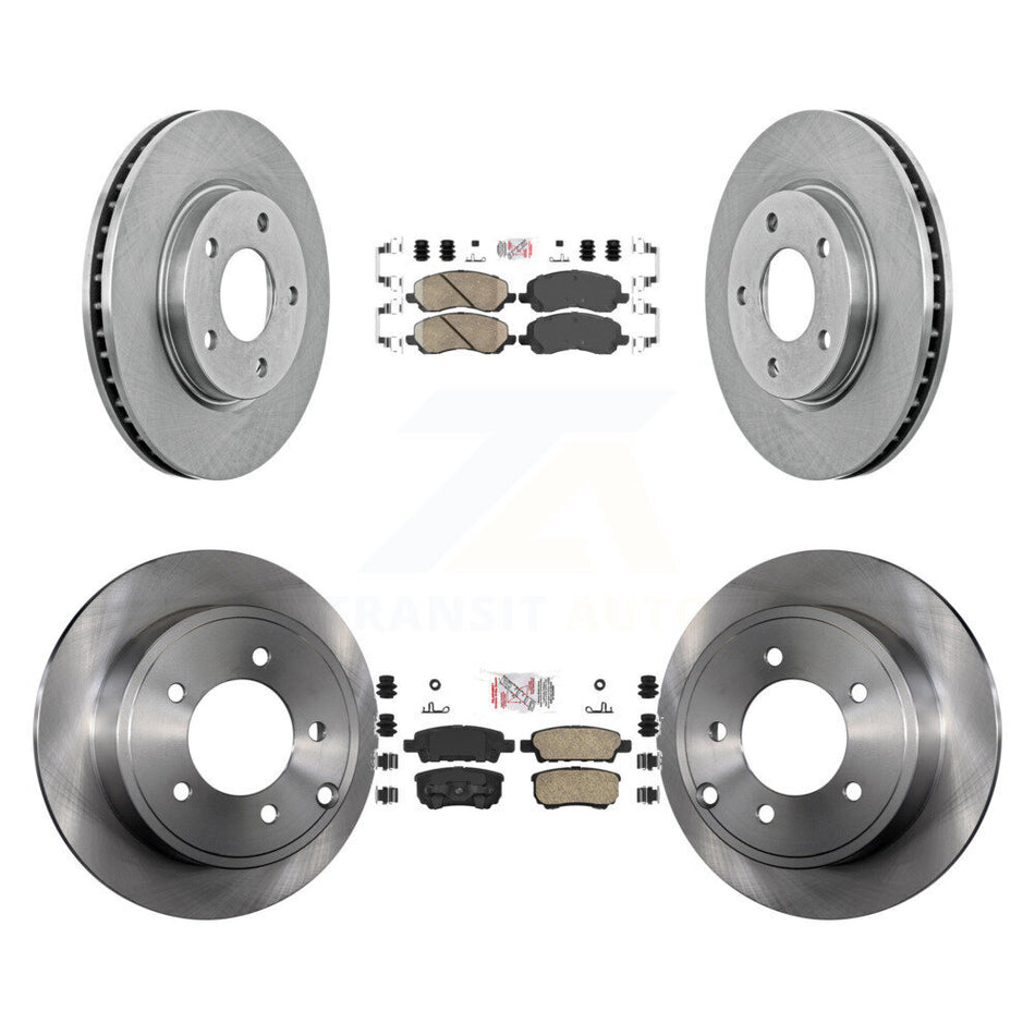 Front Rear Ceramic Pads And Disc Brake Rotors Kit For Mitsubishi Lancer Dodge Caliber K8A-101646