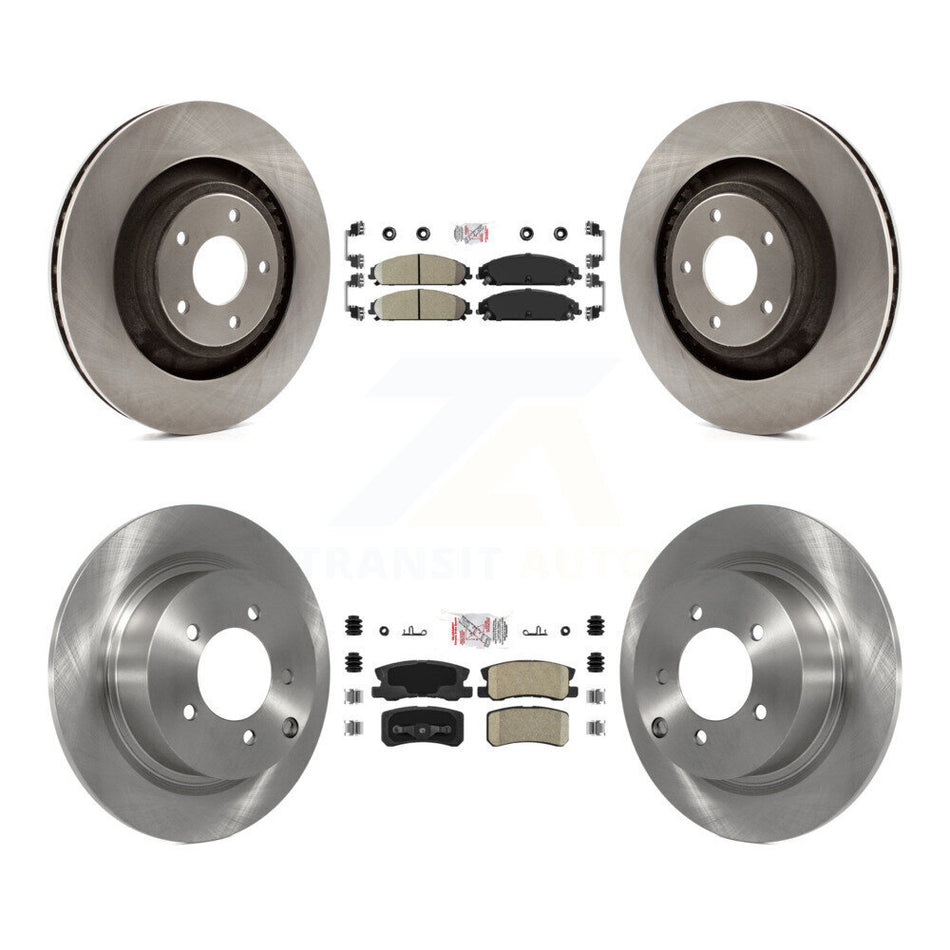 Front Rear Ceramic Pad Brake Rotors Kit For Dodge Caliber With 340mm Diameter Rotor K8A-101666