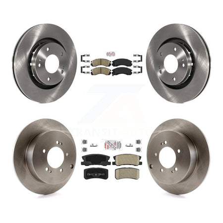 Front Rear Ceramic Pad Disc Brake Rotors Kit For 2009 Mitsubishi Lancer Ralliart To 03 09 K8A-101678