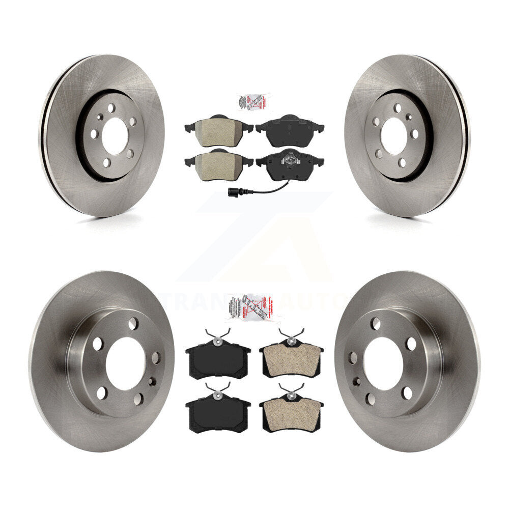 Front Rear Semi-Metallic Pads And Disc Brake Rotors Kit For Volkswagen Beetle K8A-101711