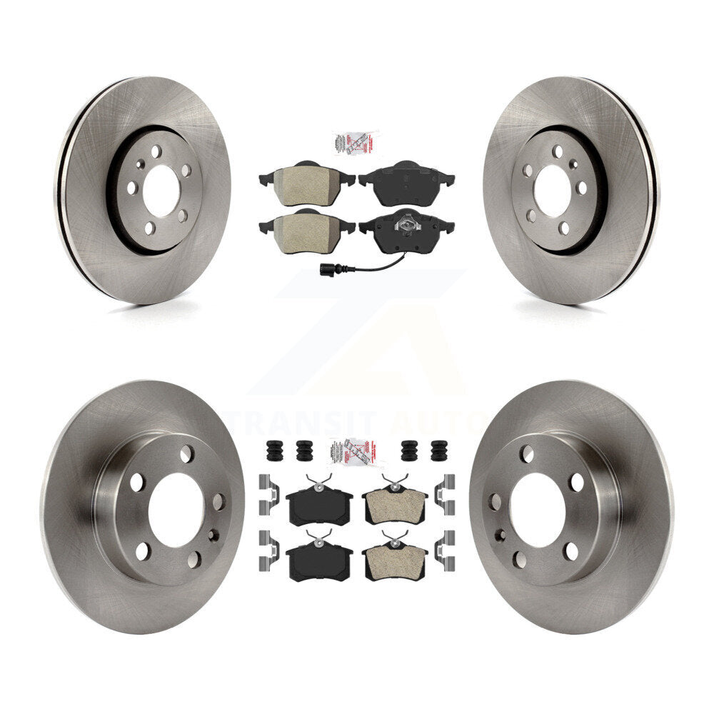 Front Rear Semi-Metallic Pads And Disc Brake Rotors Kit For Volkswagen Beetle K8A-101712