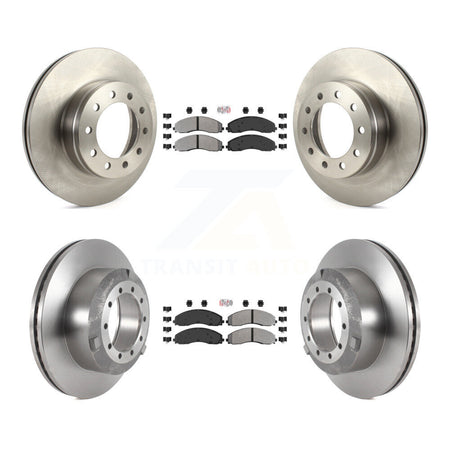 Front Rear Semi-Metallic Pad & Disc Brake Rotor Kit For Ford F-450 Super Duty F-550 F-600 K8A-101728