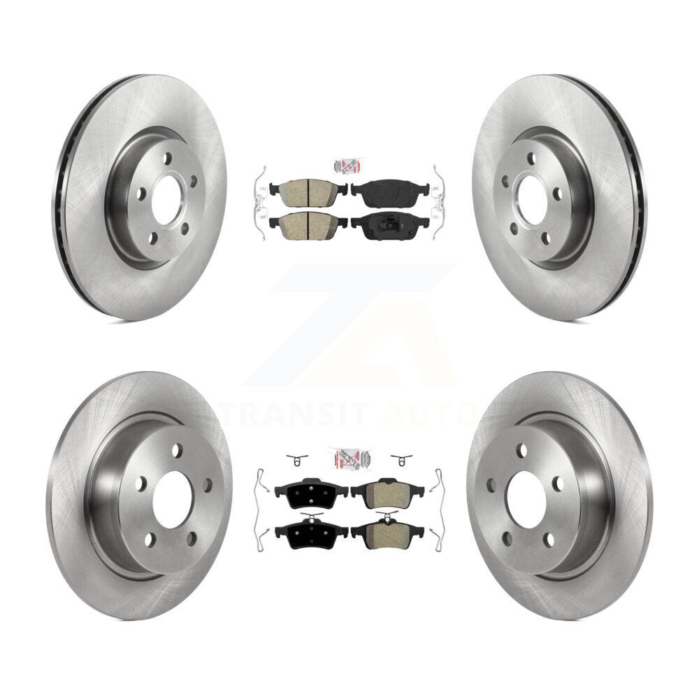 Front Ceramic Rear Semi-Metallic Pads And Disc Brake Rotors Kit For Ford Transit Connect K8A-101729