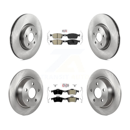 Front Ceramic Rear Semi-Metallic Pads And Disc Brake Rotors Kit For Ford Transit Connect K8A-101729