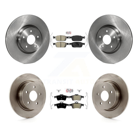 Front Ceramic Rear Semi-Metallic Pad Disc Brake Rotor Kit For Ford Escape Transit Connect K8A-101732