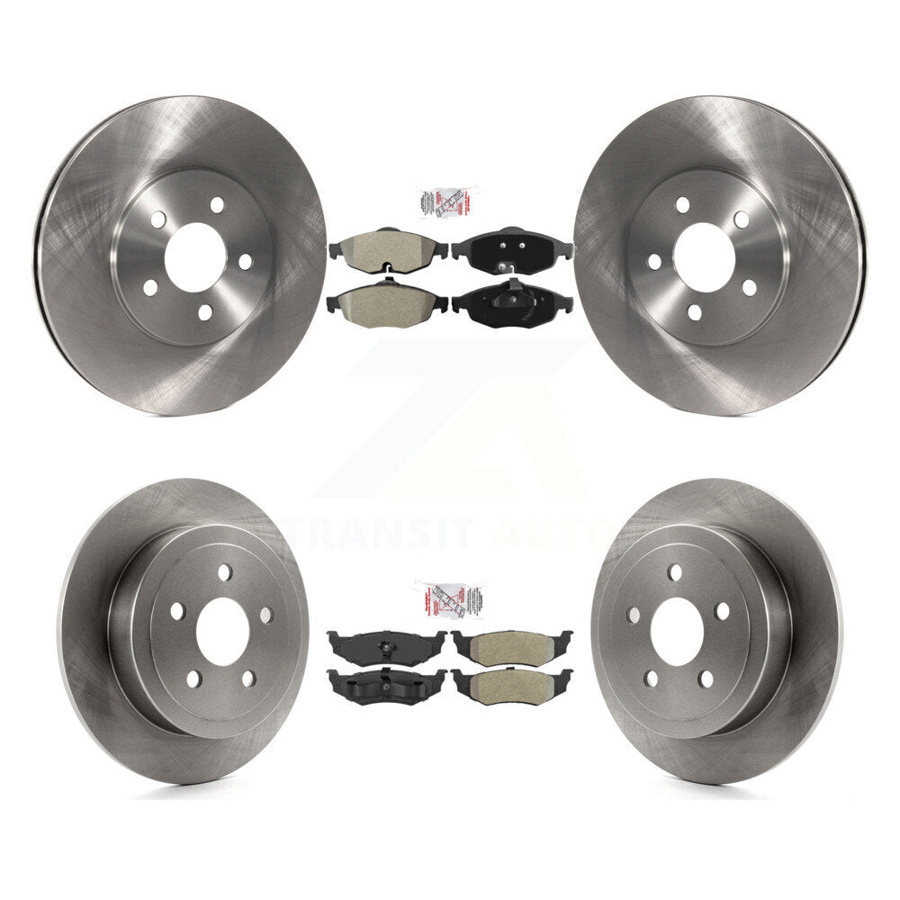Front Rear Semi-Metallic Pad And Disc Brake Rotors Kit For Chrysler Sebring Dodge Stratus K8A-101737