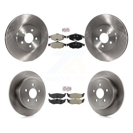 Front Rear Semi-Metallic Pad And Disc Brake Rotors Kit For Chrysler Sebring Dodge Stratus K8A-101737