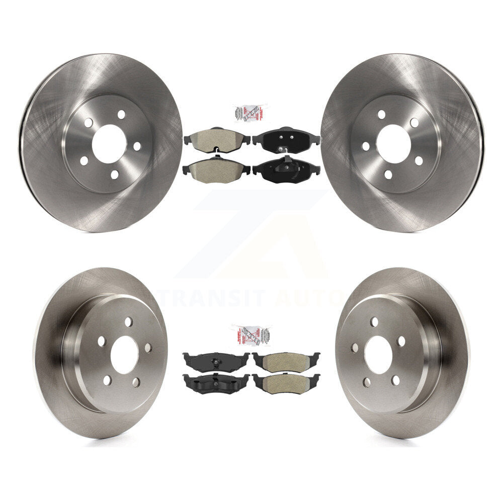 Front Rear Semi-Metallic Pad And Disc Brake Rotors Kit For Chrysler Sebring Dodge Stratus K8A-101742