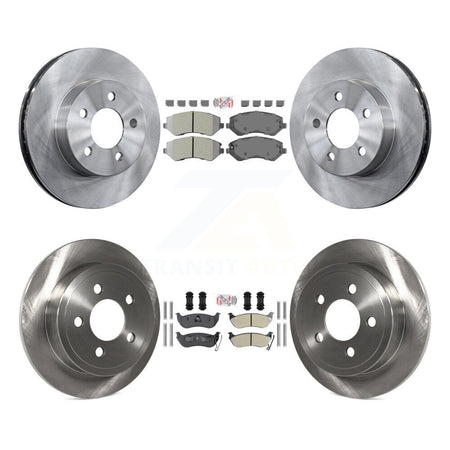 Front Rear Semi-Metallic Pads And Disc Brake Rotors Kit For 2003-2007 Jeep Liberty K8A-101748
