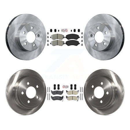 Front Rear Semi-Metallic Pads And Disc Brake Rotors Kit For 2003-2007 Jeep Liberty K8A-101750
