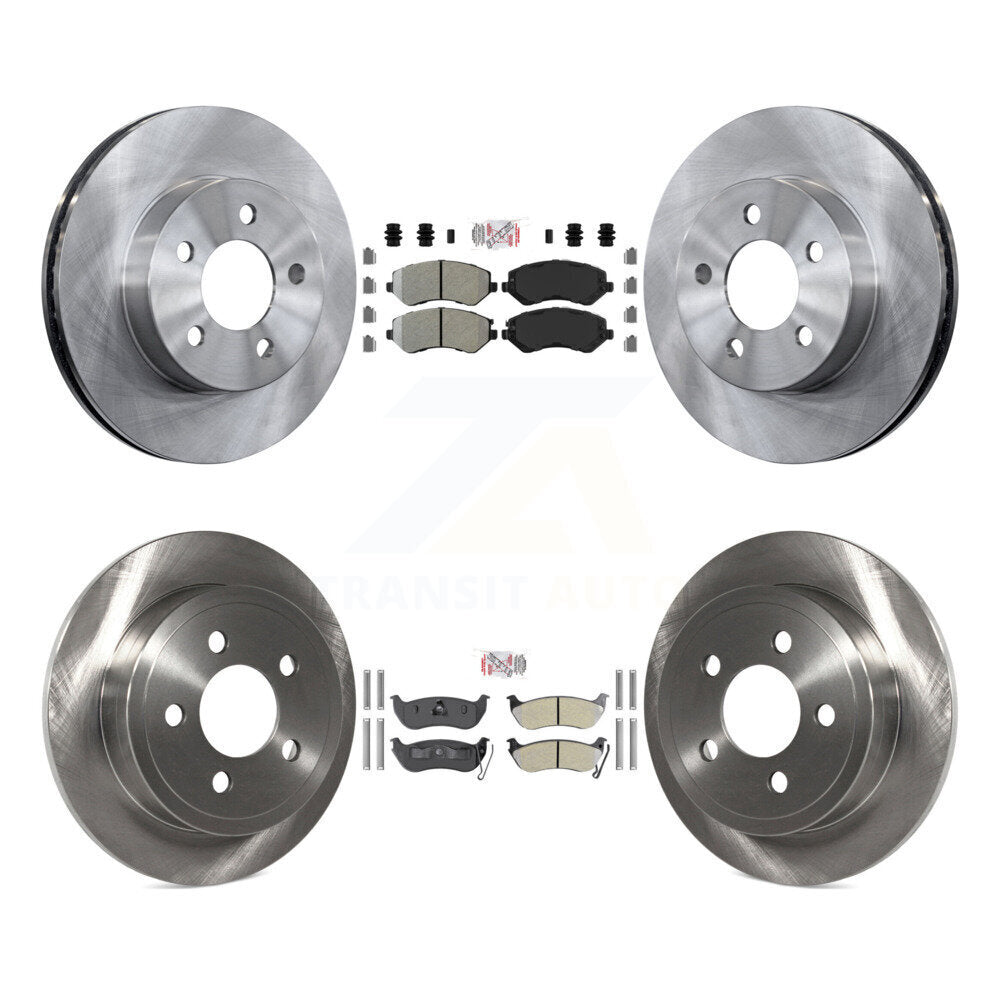 Front Rear Semi-Metallic Pads And Disc Brake Rotors Kit For 2003-2007 Jeep Liberty K8A-101751