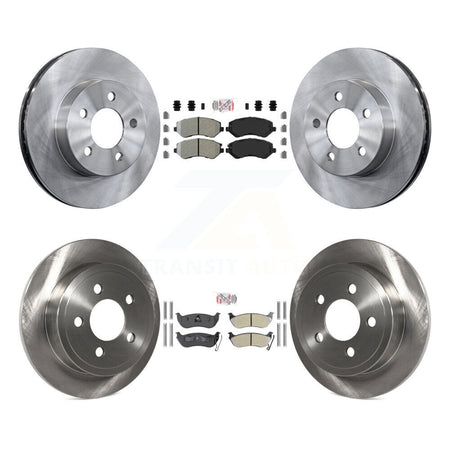 Front Rear Semi-Metallic Pads And Disc Brake Rotors Kit For 2003-2007 Jeep Liberty K8A-101751