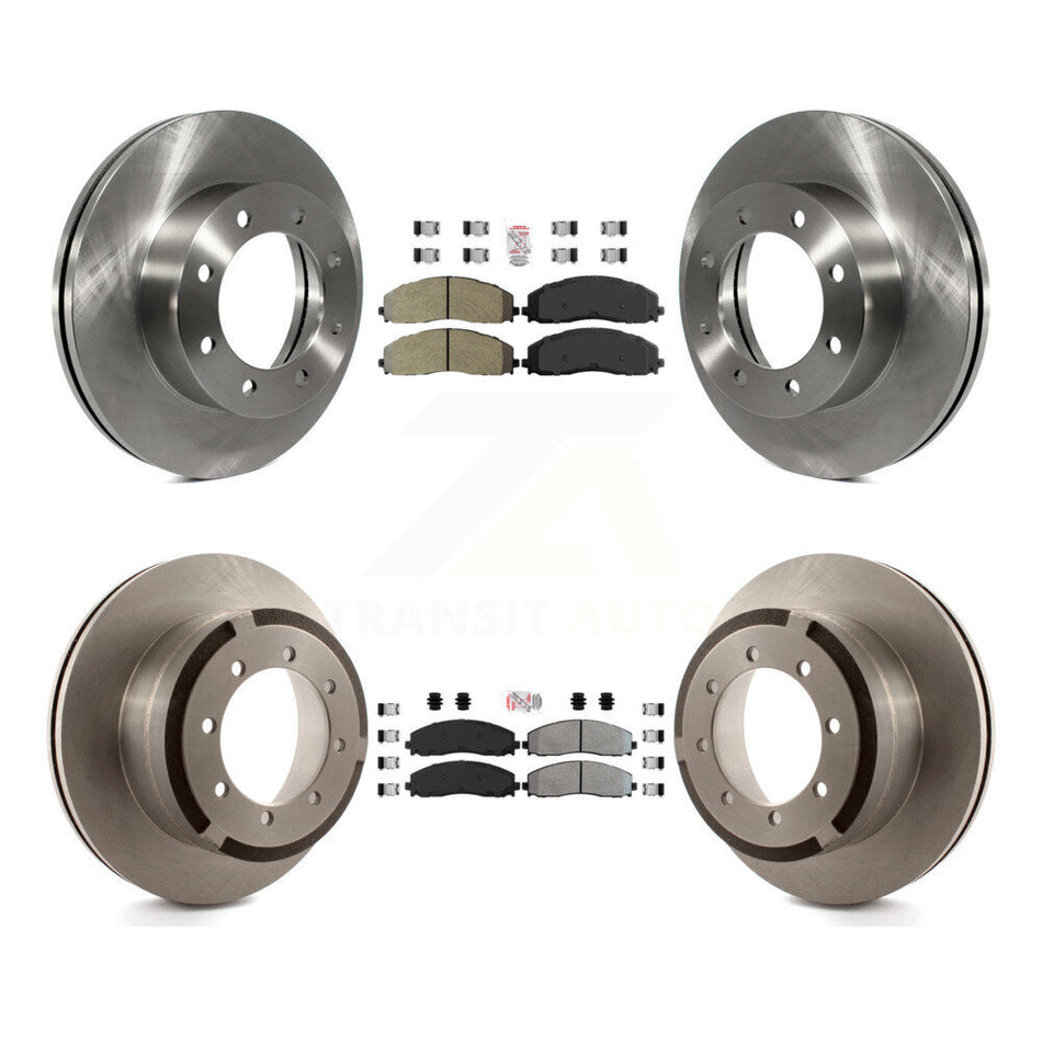 Front Rear Semi-Metallic Pad & Disc Brake Rotor Kit For Ford F-350 Super Duty F-250 F-450 K8A-101763