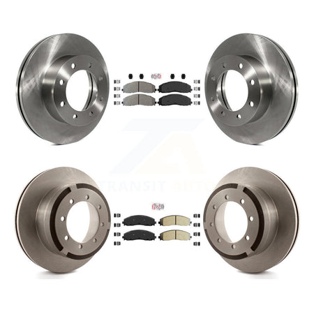 Front Rear Semi-Metallic Pad & Disc Brake Rotor Kit For Ford F-350 Super Duty F-250 F-450 K8A-101764