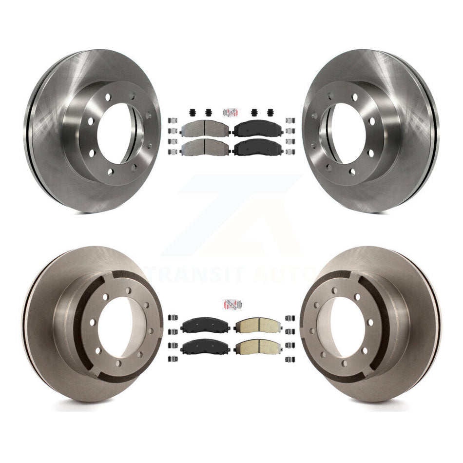 Front Rear Semi-Metallic Pad & Disc Brake Rotor Kit For Ford F-350 Super Duty F-250 F-450 K8A-101764