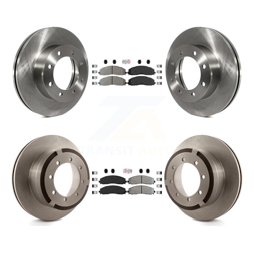 Front Rear Semi-Metallic Pad & Disc Brake Rotor Kit For Ford F-350 Super Duty F-250 F-450 K8A-101765