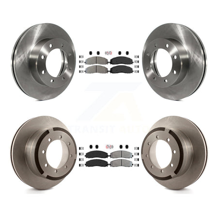 Front Rear Semi-Metallic Pad & Disc Brake Rotor Kit For Ford F-350 Super Duty F-250 F-450 K8A-101765