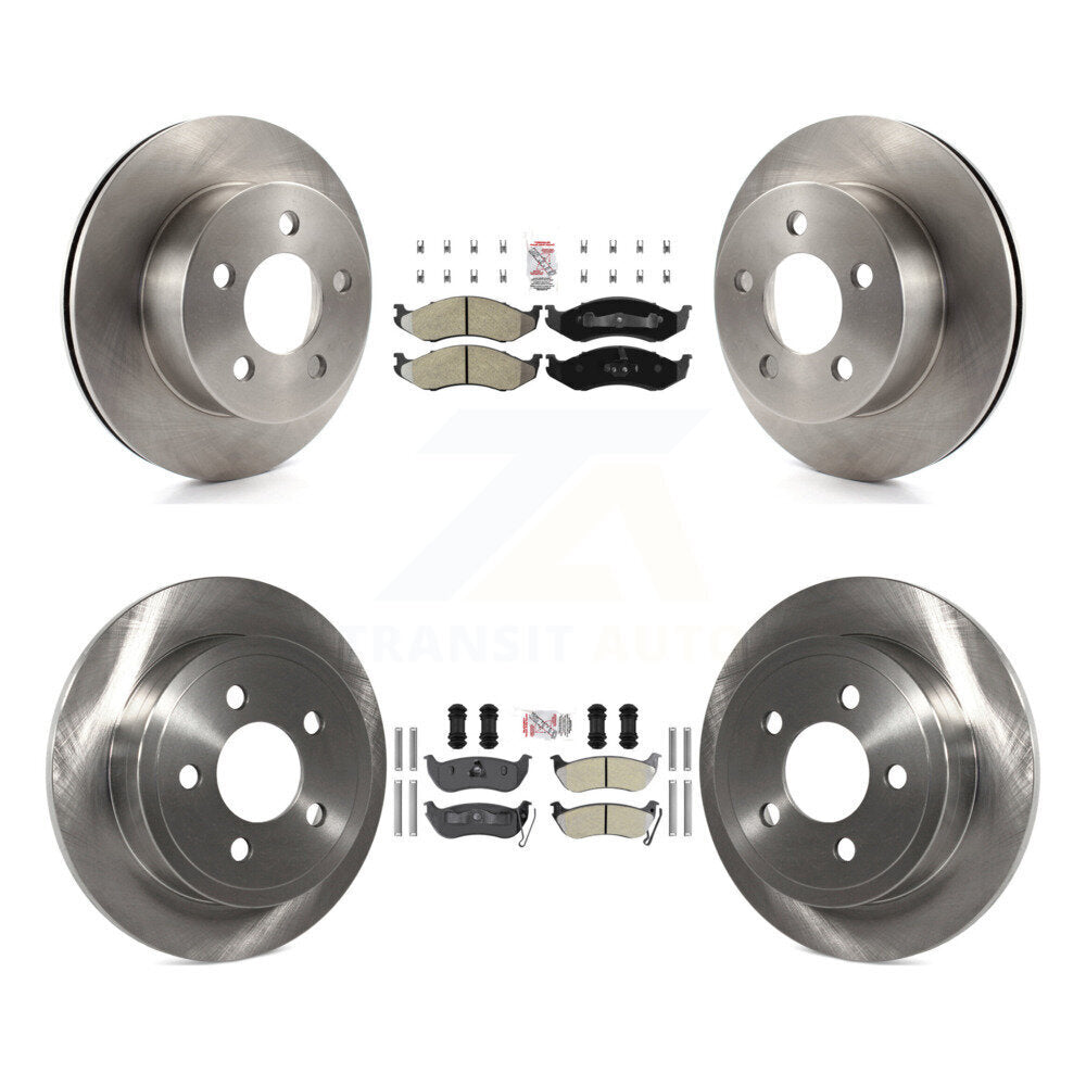 Front Rear Semi-Metallic Pad & Disc Brake Rotor Kit For Jeep Wrangler TJ rear brakes K8A-101774