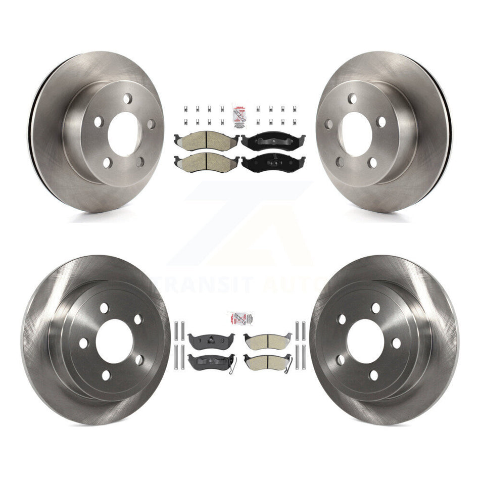 Front Rear Semi-Metallic Pad & Disc Brake Rotor Kit For Jeep Wrangler TJ rear brakes K8A-101775