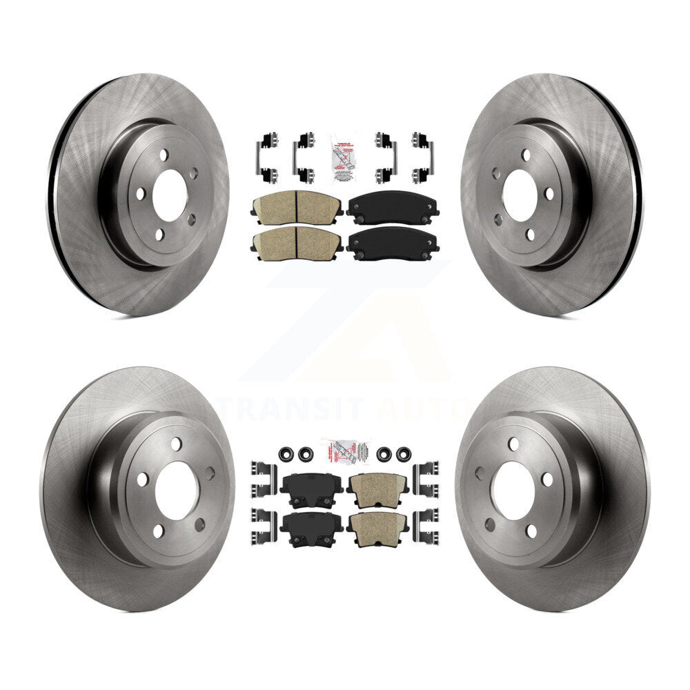 Front Rear Ceramic Pad Brake Rotors Kit For Dodge Charger With 345mm Diameter Rotor K8A-101794