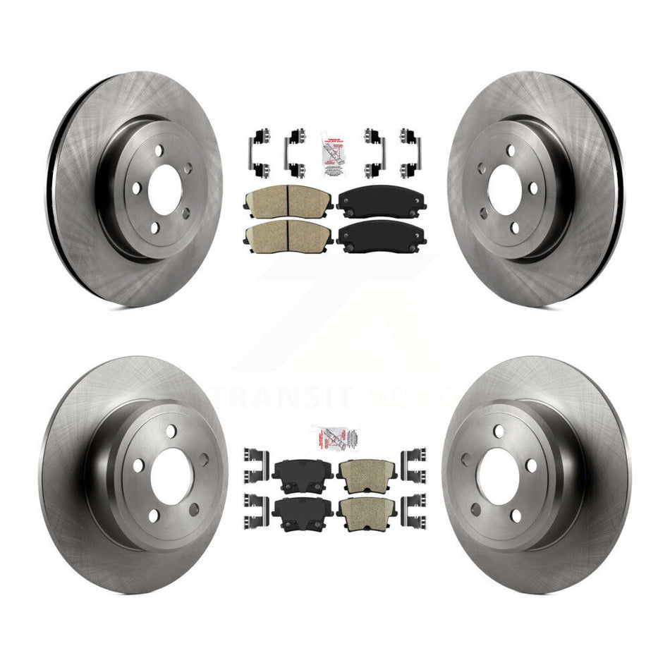 Front Rear Ceramic Pad Brake Rotors Kit For Dodge Charger With 345mm Diameter Rotor K8A-101795