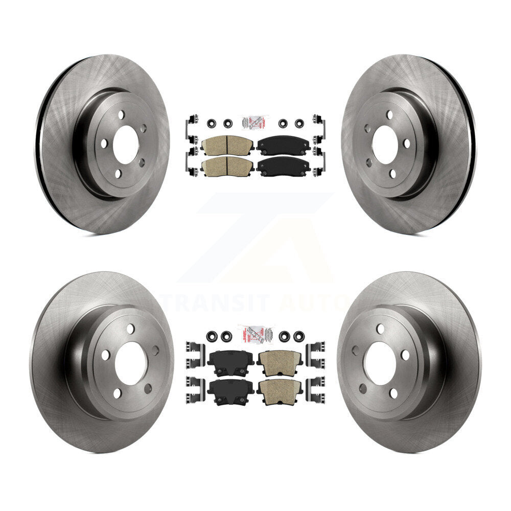 Front Rear Ceramic Pad Brake Rotors Kit For Dodge Charger With 345mm Diameter Rotor K8A-101796