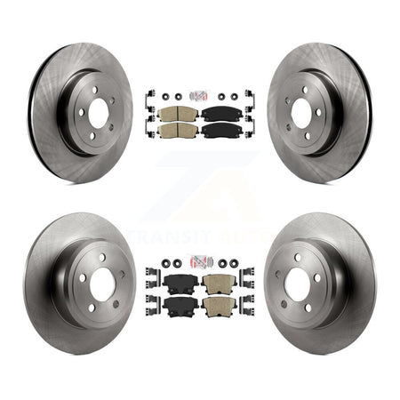 Front Rear Ceramic Pad Brake Rotors Kit For Dodge Charger With 345mm Diameter Rotor K8A-101796