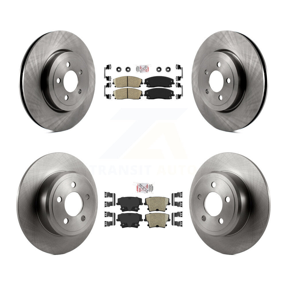 Front Rear Ceramic Pad Brake Rotors Kit For Dodge Charger With 345mm Diameter Rotor K8A-101797