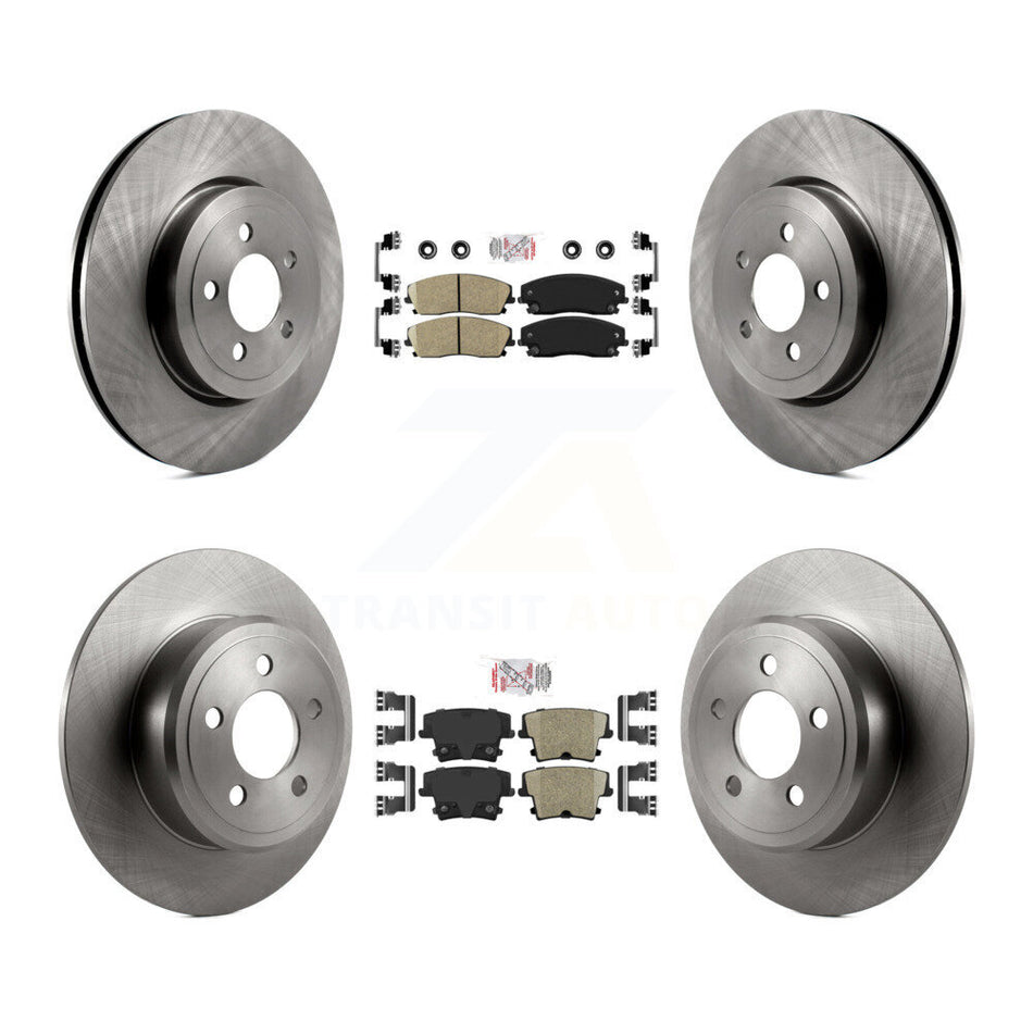 Front Rear Ceramic Pad Brake Rotors Kit For Dodge Charger With 345mm Diameter Rotor K8A-101797